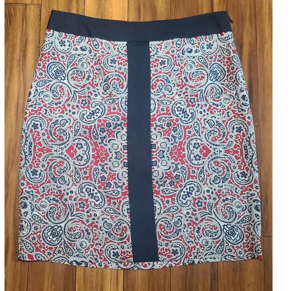 Brooks Brothers Dresses & Skirts - Brooks Brothers red white blue paisley silk skirt - 6